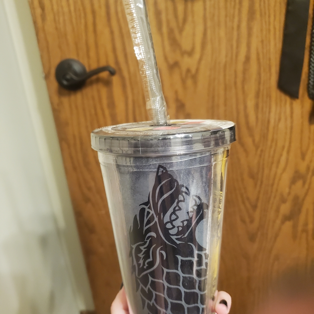 Spencer's Black and Clear Dragon Tumbler